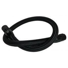 1994-1998 Cummins 5.9L Braided Black Nylon Coolant Bypass Hose (FPE-CLNTBYPS-HS-12V-BLK) - Fleece Performance