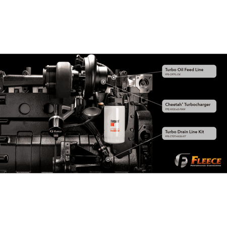 1994-2002 Cummins 5.9L 63mm FMW HX35 Cheetah Turbocharger (FPE-HX35-63-FMW) - Fleece Performance