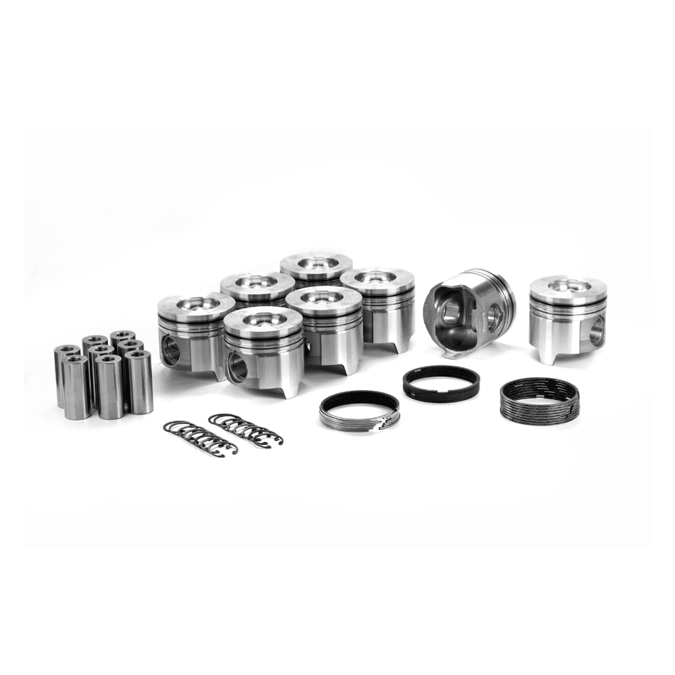 1994-2003 Powerstroke 7.3L T444E Dualoy Reduced Compression Height Piston & Ring Kit (7217DKT) - Dualoy Pistons
