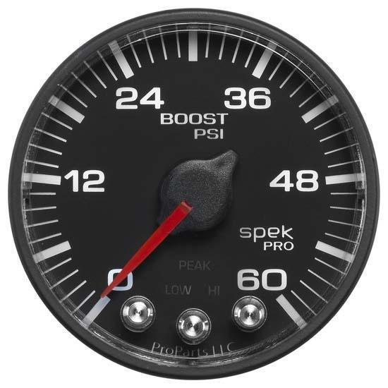 1998-2002 Cummins 5.9L Spek-Pro White and Black Twin Pillar Gauge Kit w/ Speaker (P72001) - AutoMeter