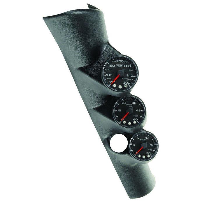 1998-2002 Cummins 5.9L w/ Prem. Audio Spek-Pro Triple Gauge Kit (P73001) - AutoMeter