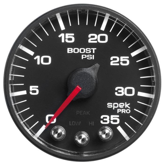 1999-2007 Powerstroke 7.3L/6.0L Spek-Pro Black on Black Triple Gauge Kit (P73010) - AutoMeter