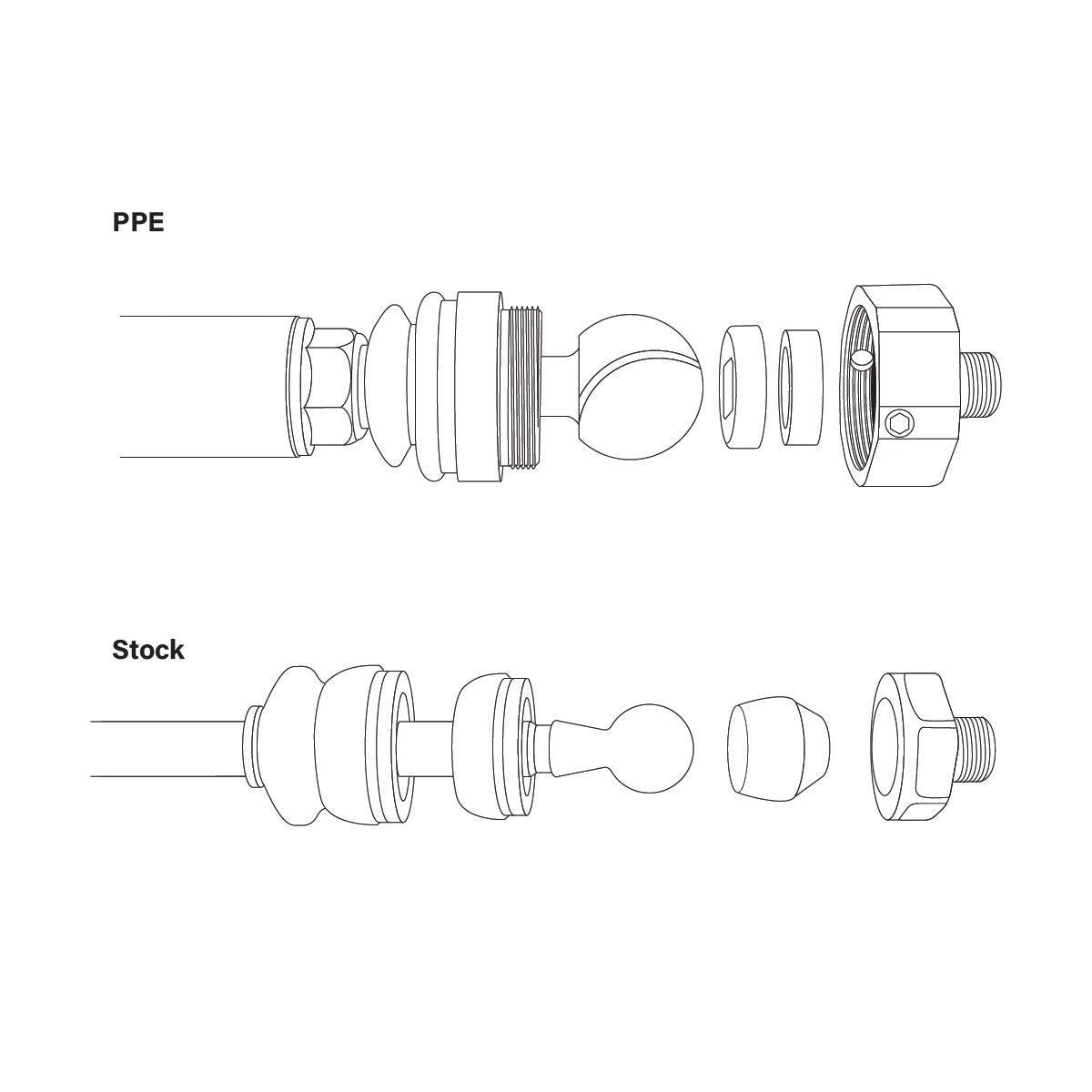 2001-2010 Duramax Stage 3 Forged Tie Rods (158031500) - Pacific Performance Engineering