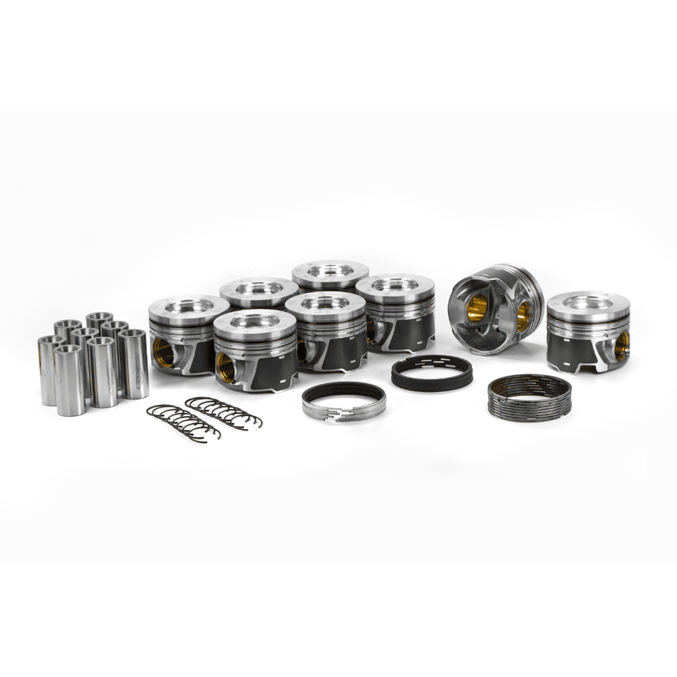 2006-2010 Duramax LBZ/LMM Dualoy Reduced Compression Height Piston & Ring Kit (7220DKT) - Dualoy Pistons