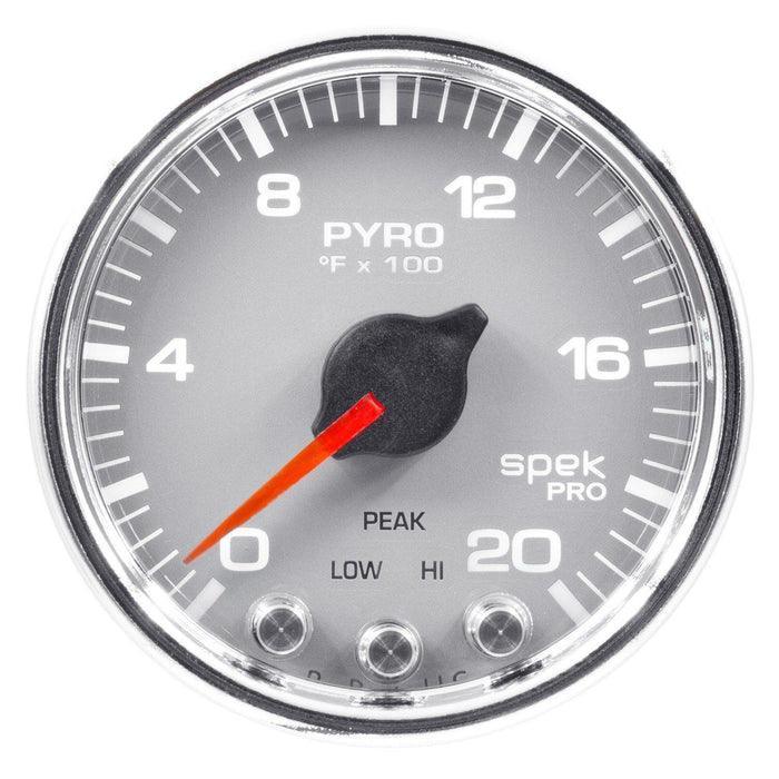 2008-2010 Powerstroke 6.4L Spek-Pro Silver and Chrome Pillar Gauge Kit (P72012) - AutoMeter