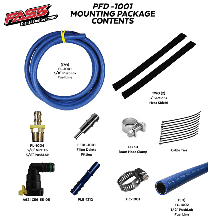 2011-2019 Powerstroke 6.7L Fuel Filter Delete Kit (PFD1001) - FASS Fuel Systems