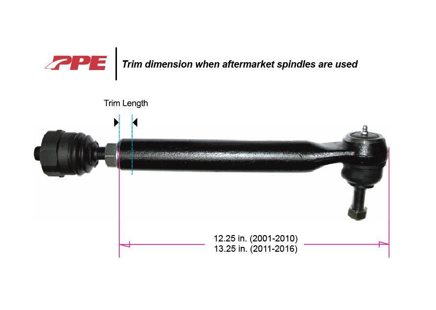 2011-2024 Duramax Stage 3 Forged Tie Rods (158031511) - Pacific Performance Engineering