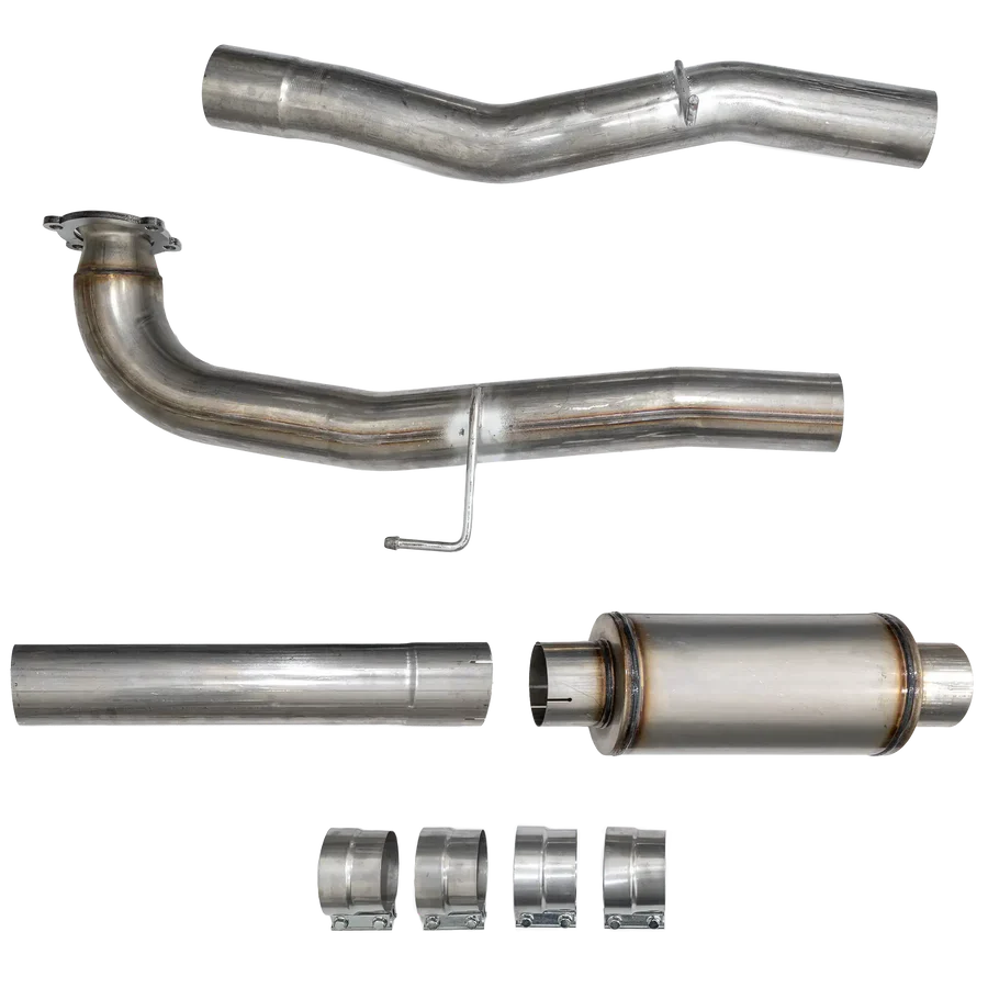 2017-2023 Duramax L5P Dirty 4" CAT & DPF Race Pipe w/ Muffler (DDC-3GM17M)