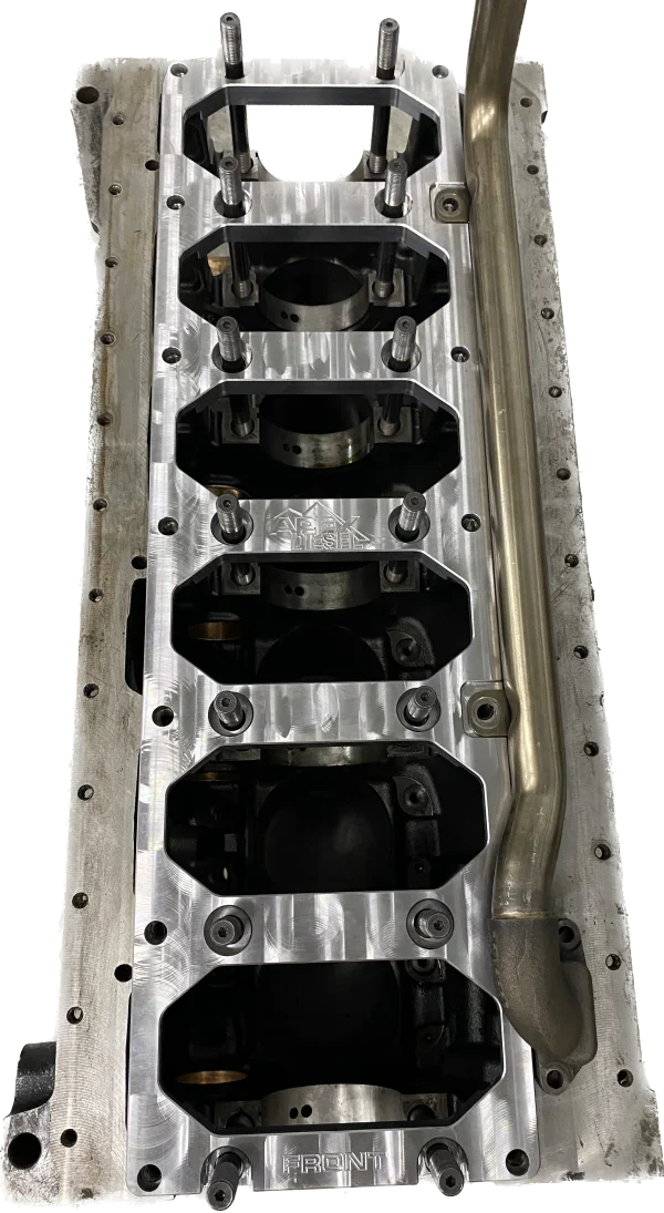 2003+ Cummins 5.9L/6.7L Apex 14mm Billet Steel Drop-In Girdle w/ ARP Studs (PN-ADG14)