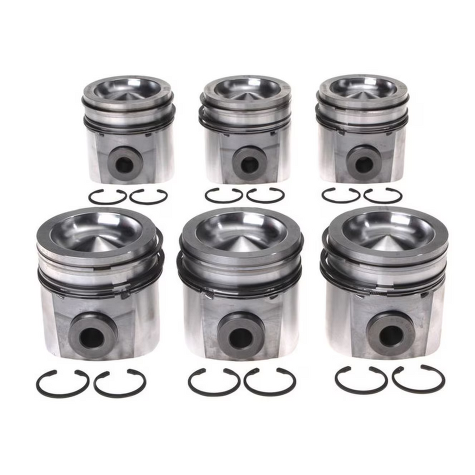 2004.5-2007 Cummins 5.9L Mahle Set of 6 Pistons w/ Rings - .020 (224-3673WR.020)