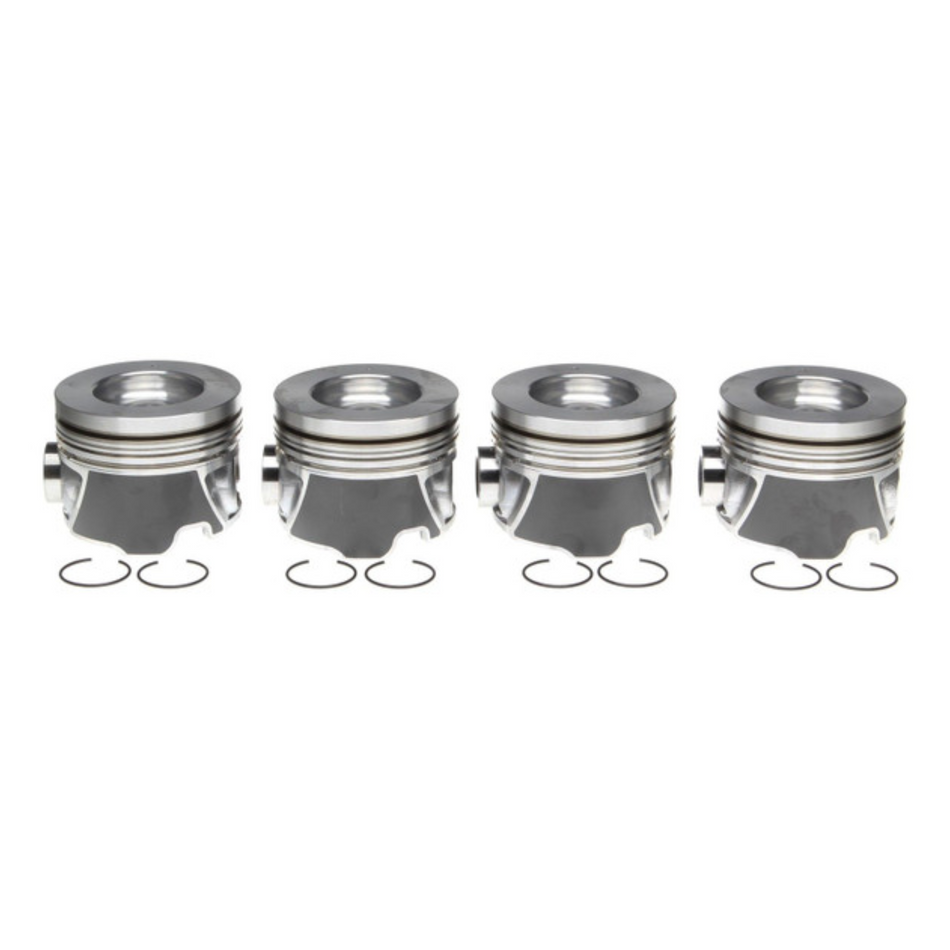 2006-2010 Duramax 6.6L Mahle Set of 4 Pistons w/ Rings Right Bank - Standard (224-3708WR)