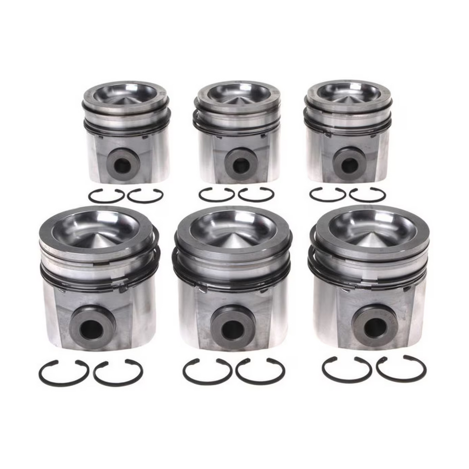2007-2018 Cummins Mahle Set of 6 Pistons w/ Rings - .040 (224-3732WR.040)