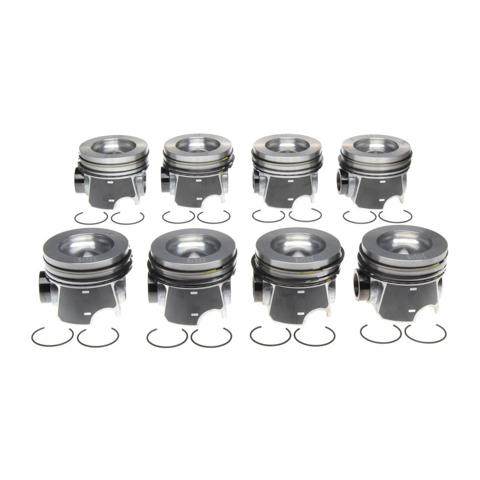 2011-2016 Duramax LML Mahle Set of 8 Pistons w/ Rings - 0.25MM (224-3935WR-0.25MM)