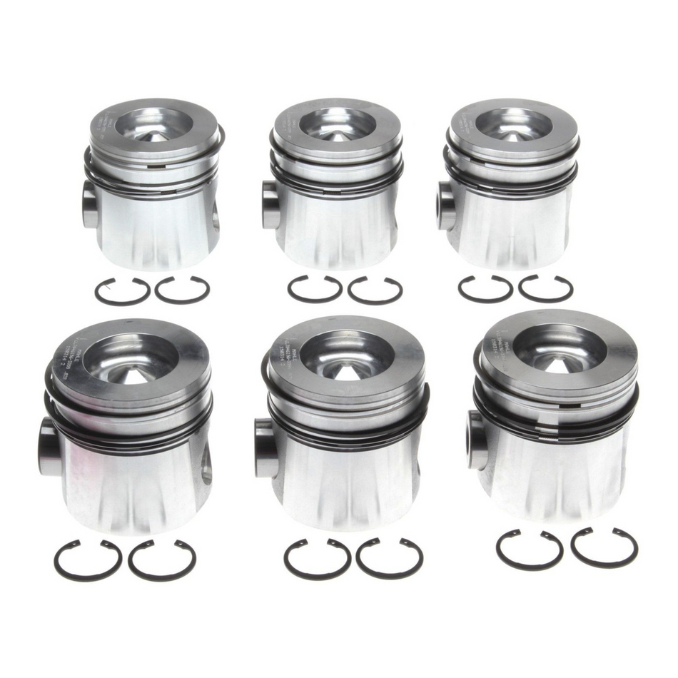 1998.5-2002 Cummins 5.9L Mahle Set of 6 Pistons w/ Rings - Standard (224-3355WR)