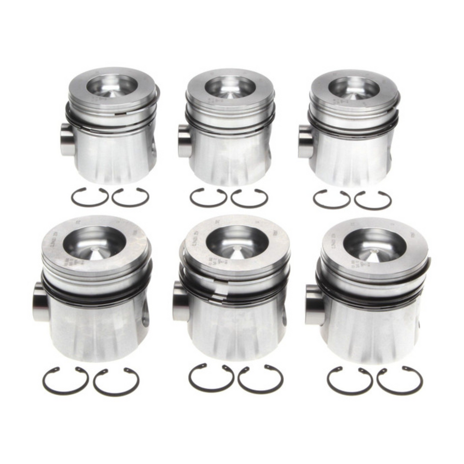 2001-2002 Cummins 5.9L Mahle Set of 6 Pistons w/ Rings - Standard (224-3354WR)