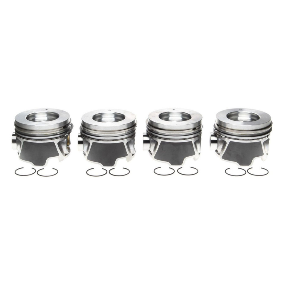 2006-2010 Duramax LLY/LBZ/LMM Mahle Set of 4 Pistons w/ Rings Left Bank - .030 (224-3709WR.030)