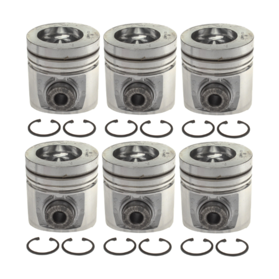 1991-1993 Cummins 5.9L Mahle Set of 6 Pistons w/ Rings - .020 (224-3523WR.020)