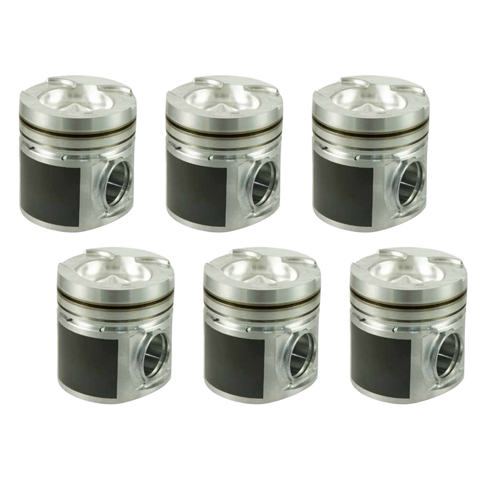 1989-1998 Cummins 5.9L 12V Mahle POWERPAK B-Series Cast Performance Piston Set of 6 - 4.035 Bore (197952235)