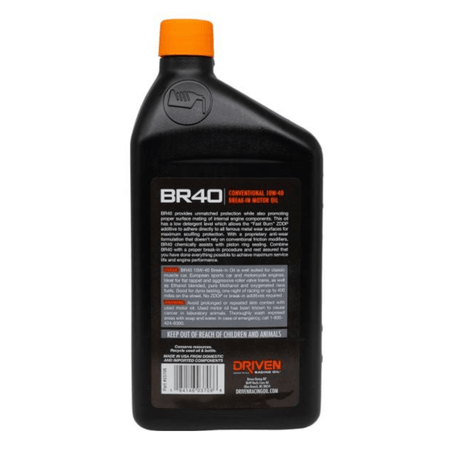 Driven Racing Oil BR40 Conventional 10W-40 Break-In Oil (03706) - Driven Racing Oil