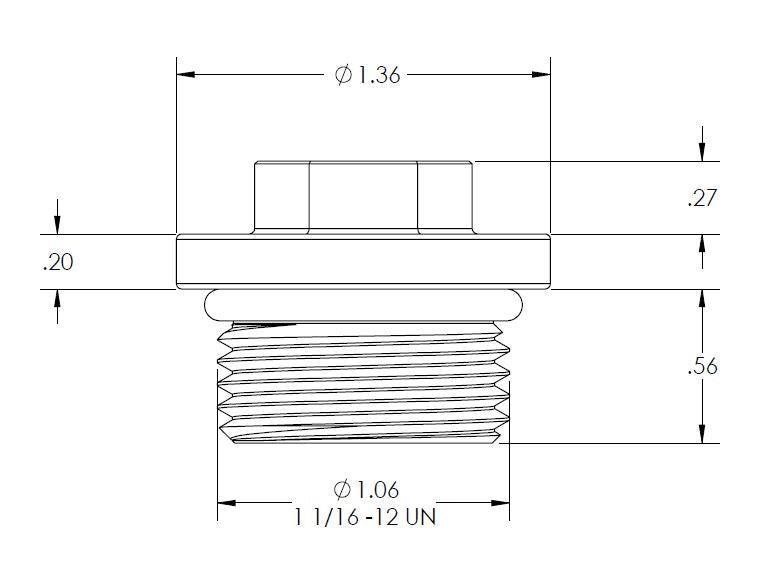 PPE Billet 304 Stainless Steel Magnet Equipped Drain Plug (128051001) - Pacific Performance Engineering